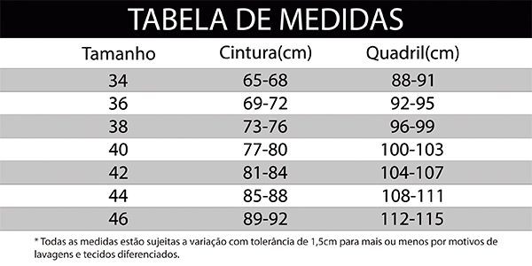 Tabela de medida