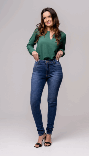 Calça Jeans Skinny Escura - REF 2030